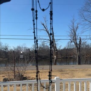 Elegant Black Iridescent Beaded Necklace
